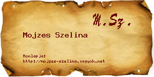 Mojzes Szelina névjegykártya